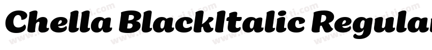 Chella BlackItalic Regular字体转换